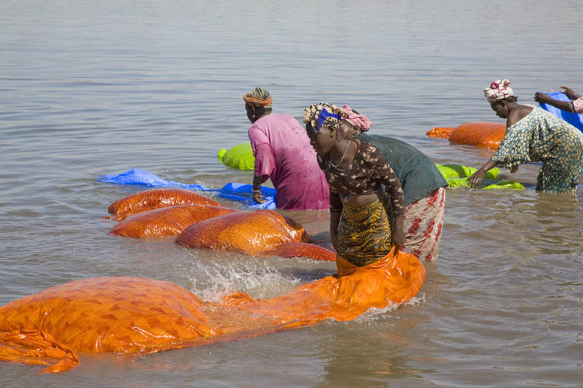 成年人,人群,横图,彩色,室外,水,城市,纺织品,非洲,马里,工作,材料,首都,摄影,五颜六色,色彩斑斓,五彩缤纷,染料,棉线,五彩斑斓,阿非利加洲,巴马科,马里共和国,西非,尼日尔河,五光十色,女人,商人,洗涤,彩图,传统文化