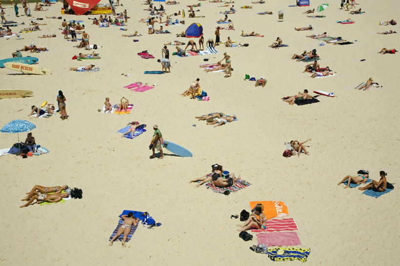 游泳,横图,全景,室外,度假,日光浴,海浪,海洋,澳大利亚,沙子,地形,海岸线,海湾,风景,夏天,放松,摄影,生活方式,太平洋,悉尼,群众,新南威尔士,海滩,休闲活动,彩图,旅行,海滩巾