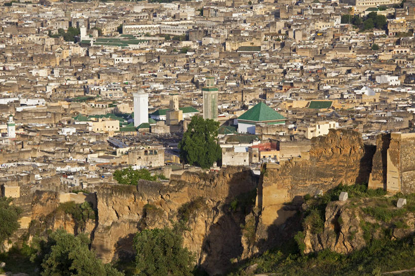 无人,横图,山,非洲,摩洛哥,屋顶,北,摄影,尖塔,清真寺,监视,视角,费兹,摩洛哥文化,彩图,旅行