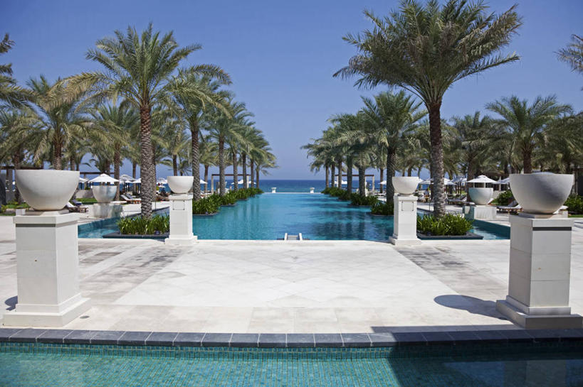 无人,游泳池,横图,旅游,度假,酒店,棕榈树,阿曼,首都,娱乐,享受,休闲,放松,摄影,中东,波斯湾,大马斯喀特,彩图,阿拉伯半岛,阿拉伯海