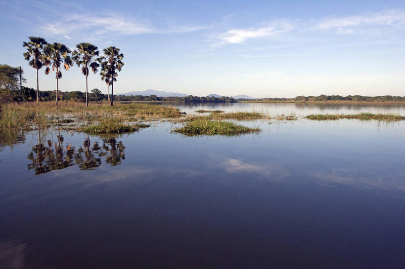 无人,横图,室外,旅途,日出,河流,船,非洲,马拉维,反射,自然,摄影,宁静,国家公园,彩图,旅行
