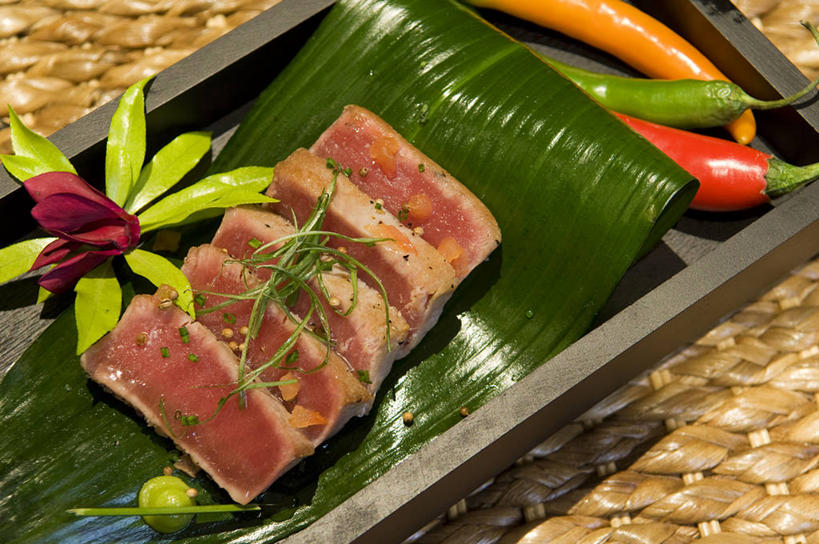 无人,横图,室外,酒店,辣椒,英国,北爱尔兰,食品,鲔鱼,餐盘,鱼类,摄影,香蕉叶,泰国食品,海产,彩图,弗马纳区,美人,厄恩湖