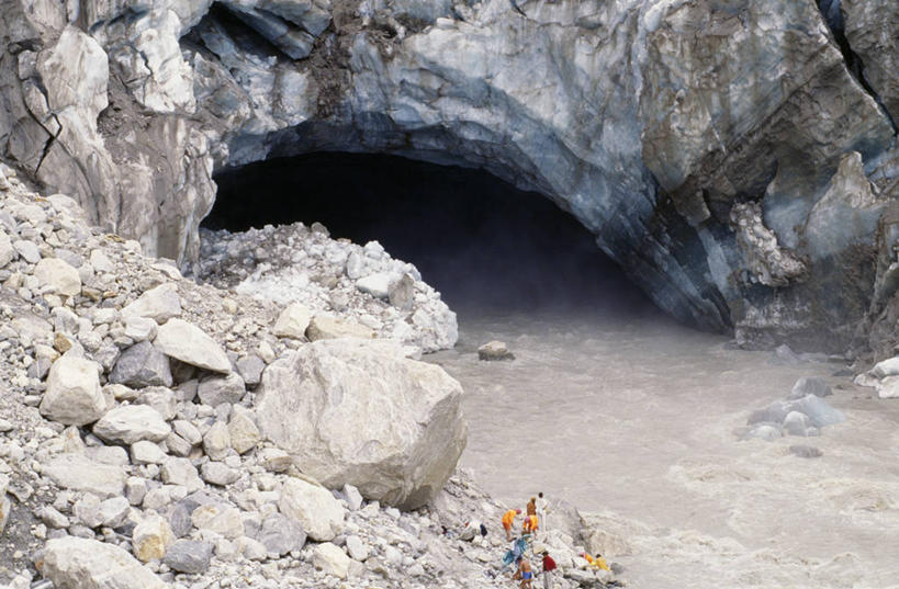 无人,横图,室外,河流,水,印度,亚洲,摄影,冰河,宗教服装,朝圣节,印度文化,喜马拉雅山脉,印度教,灵性,恒河,印度次大陆,岩石,彩图,朝拜者