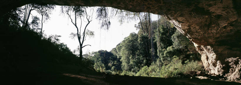 无人,横图,全景,火山,瀑布,森林,非洲,肯尼亚,巨石,摄影,洞穴,岩石,彩图