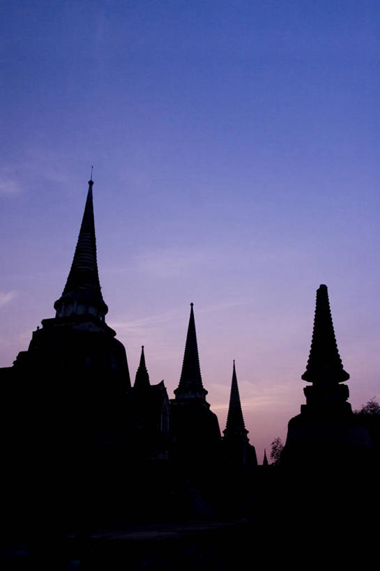 无人,寺庙,竖图,夜晚,泰国,亚洲,宝塔,佛塔,黄昏,地标建筑,摄影,宗教,东南亚,剪影,泰国文化,大城省,彩图