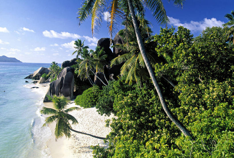 无人,横图,室外,塞舌尔,岛,摄影,热带气候,印度洋,拉迪戈岛,海滩,彩图