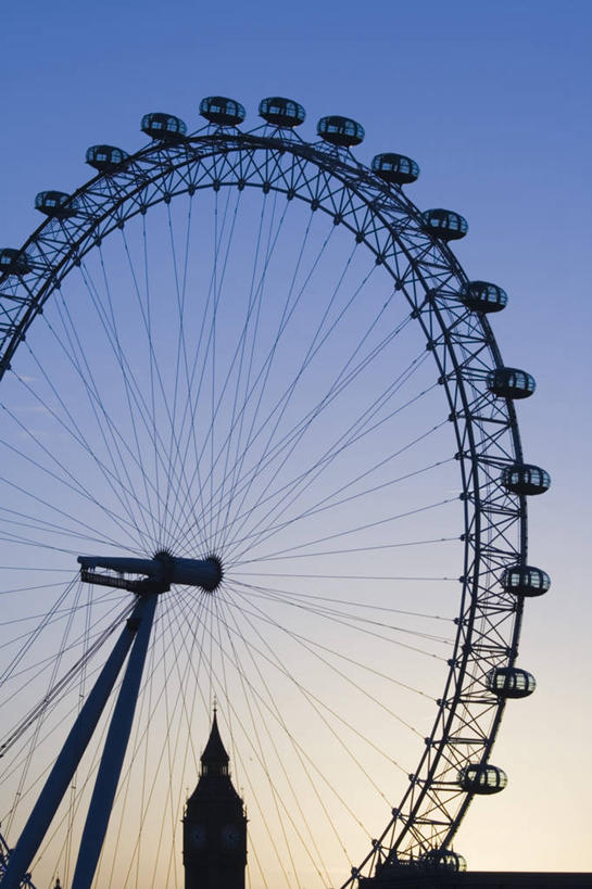 无人,竖图,日落,城市,英国,欧洲,首都,英格兰,钟塔,伦敦眼,摄影,西欧,北欧,剪影,英国文化,彩图