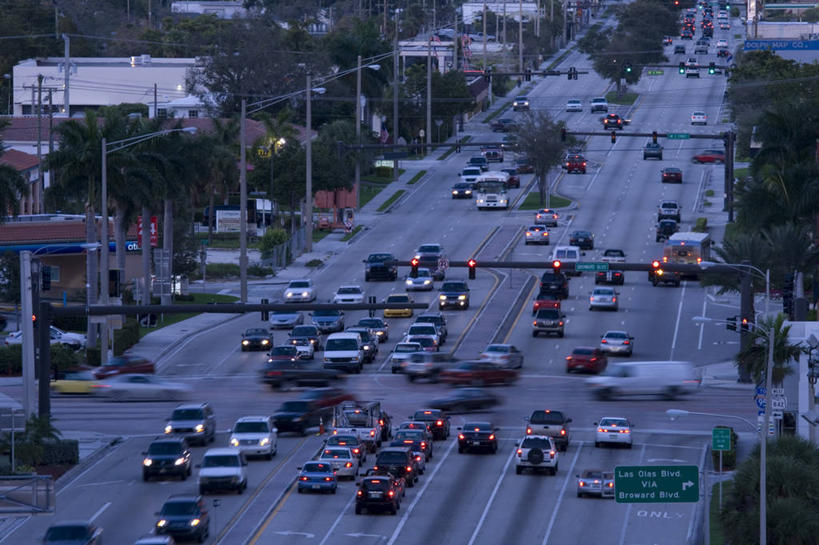 无人,横图,夜晚,城市,路,公路,汽车,美国,红绿灯,交通,摄影,北美,北美洲,美洲,佛罗里达,佛罗里达州,佛州,阳光州,北亚美利加洲,亚美利加洲,美国人,彩图,美利坚合众国,1号公路