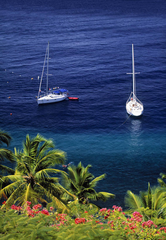 无人,竖图,岛,游艇,摄影,热带气候,彩图,旅行