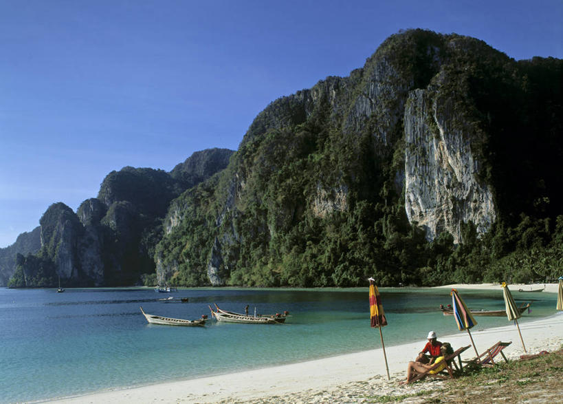 横图,室外,泰国,亚洲,摄影,热带气候,披披岛,海滩,彩图,旅行