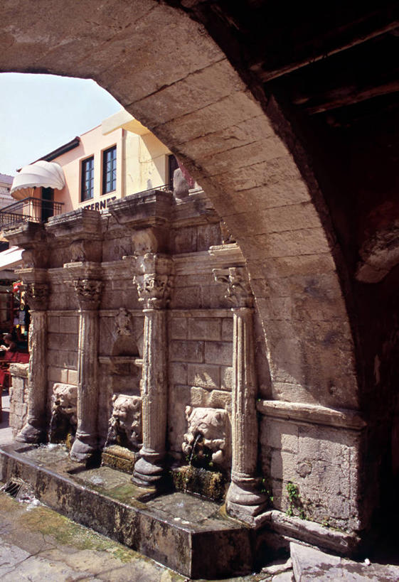 无人,竖图,室外,喷泉,希腊,欧洲,摄影,地中海文化,克里特岛,雷西姆农,彩图,旅行