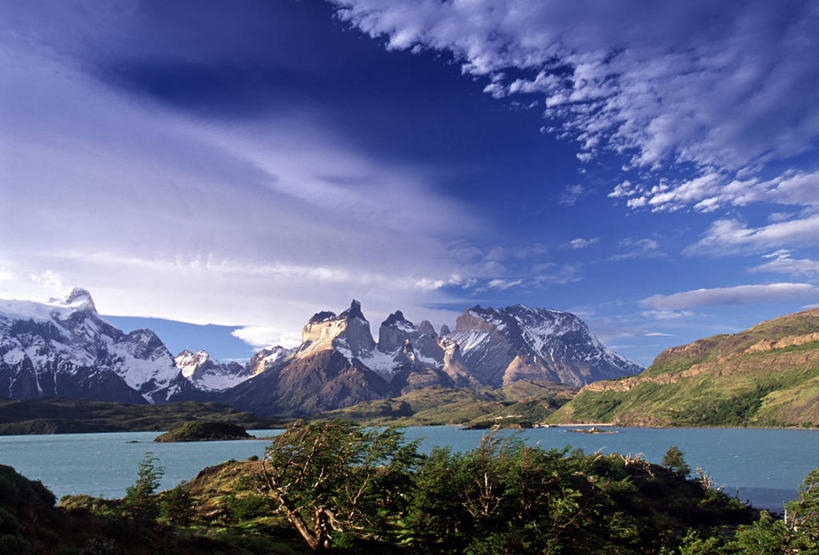 无人,横图,室外,湖,山,山脉,智利,地形,南美,摄影,拉丁美洲,安地斯山脉,彩图