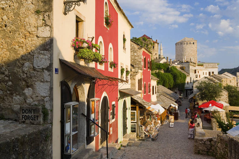 无人,横图,彩色,欧洲,房屋,乡村,摄影,五颜六色,色彩斑斓,五彩缤纷,巴尔干,东欧,前南斯拉夫,五彩斑斓,五光十色,莫斯塔尔,彩图,波斯尼亚和黑塞哥维那