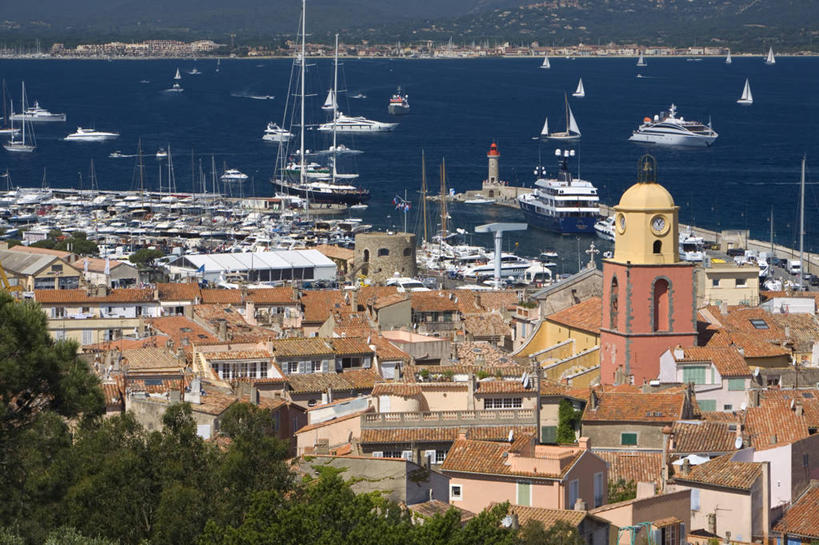 无人,教堂,横图,俯视,室外,天际线,法国,欧洲,城镇,摄影,西欧,地中海,普罗旺斯,法国文化,圣曹菲,彩图,高角度拍摄