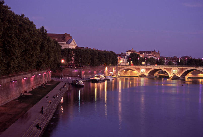 无人,横图,室外,夜晚,河流,法国,欧洲,摄影,法国文化,图卢兹,上加龙,彩图,旅行