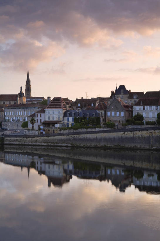 无人,竖图,日落,法国,欧洲,光,城镇,山谷,摄影,照亮,西欧,法国文化,多尔多涅,彩图