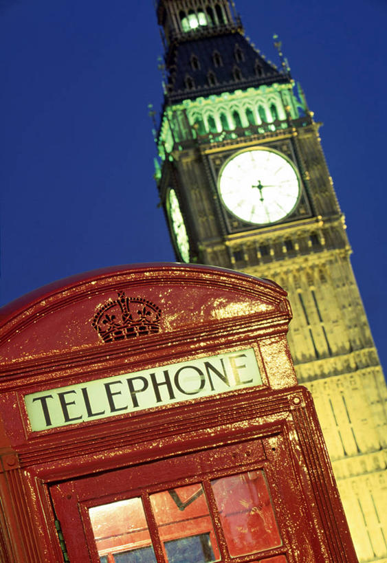 无人,竖图,夜晚,城市,英国,首都,英格兰,钟塔,电话亭,红色,摄影,英国文化,彩图