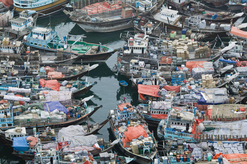 无人,横图,俯视,城市,船,海湾,黄昏,摄影,中东,阿拉伯联合酋长国,迪拜,波斯湾,贝拉,彩图,高角度拍摄,海港,阿拉伯半岛