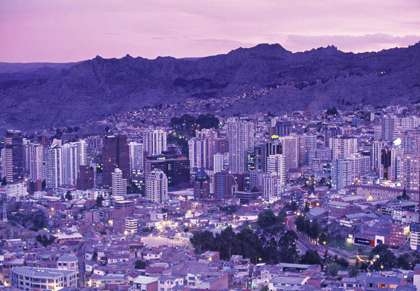 人群,横图,室外,天际线,城市,玻利维亚,首都,南美,摄影,拉丁美洲,群众,市区,拉巴斯,彩图