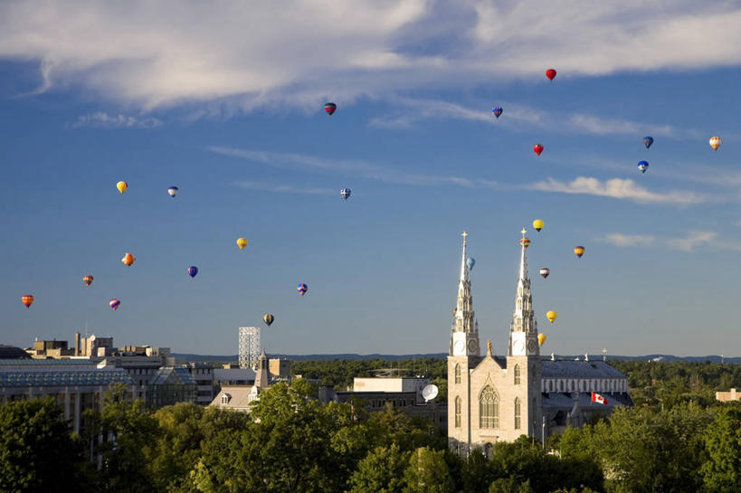 无人,教堂,横图,室外,白天,城市,加拿大,首都,热气球,摄影,北美,渥太华,美国人,彩图