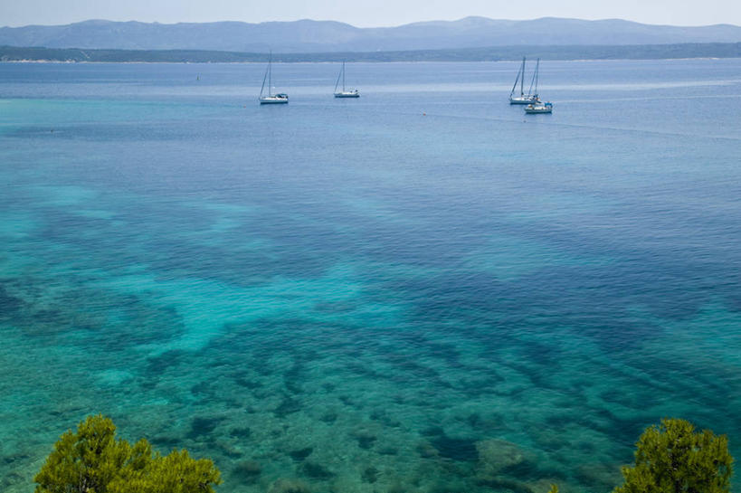 无人,横图,俯视,欧洲,克罗地亚,摄影,地中海文化,巴尔干,东欧,亚得里亚海,达尔马提亚,布拉奇岛,彩图,高角度拍摄