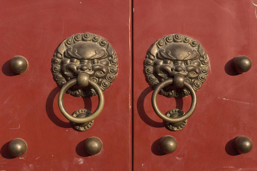 无人,横图,门,城市,上海,亚洲,节日,古城,历史,红色,把手,摄影,旋钮,彩图,传统文化