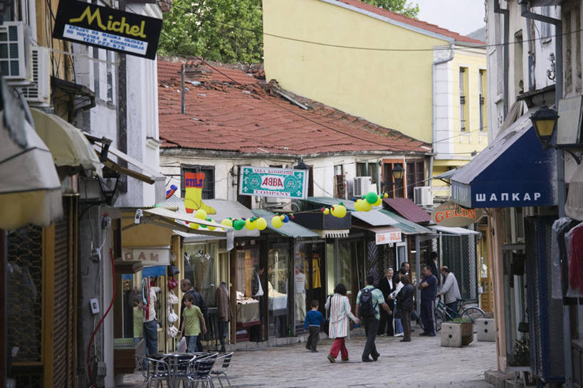 商店,横图,城市,欧洲,古城,首都,摄影,巴尔干,斯科普里,彩图