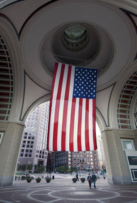 无人,竖图,城市,旗帜,美国,摄影,北美,波士顿,马萨诸塞,波士顿港,美国人,彩图