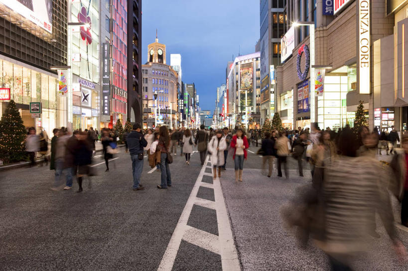 商店,横图,室外,夜晚,购物,旅游,城市,东京,日本,亚洲,日本文化,首都,许多人,黄昏,一群人,银座,摄影,群众,本州,彩图