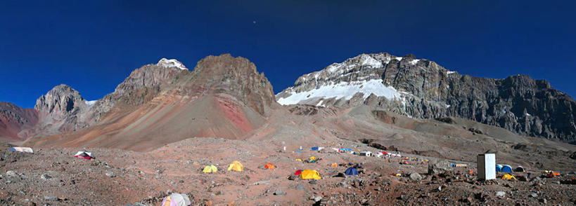 无人,横图,全景,室外,白天,留白,山,山脉,雪,阿根廷,帐篷,地形,风景,摄影,拉丁美洲,露营,阿空加瓜山,安地斯山脉,门多萨省,彩图,阿空加瓜省立公园,对焦