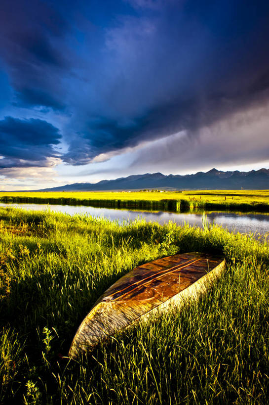 无人,竖图,室外,白天,河流,山,山脉,水,船,美国,地形,乌云,云,风景,摄影,颠倒,科罗拉多州,彩图,对焦