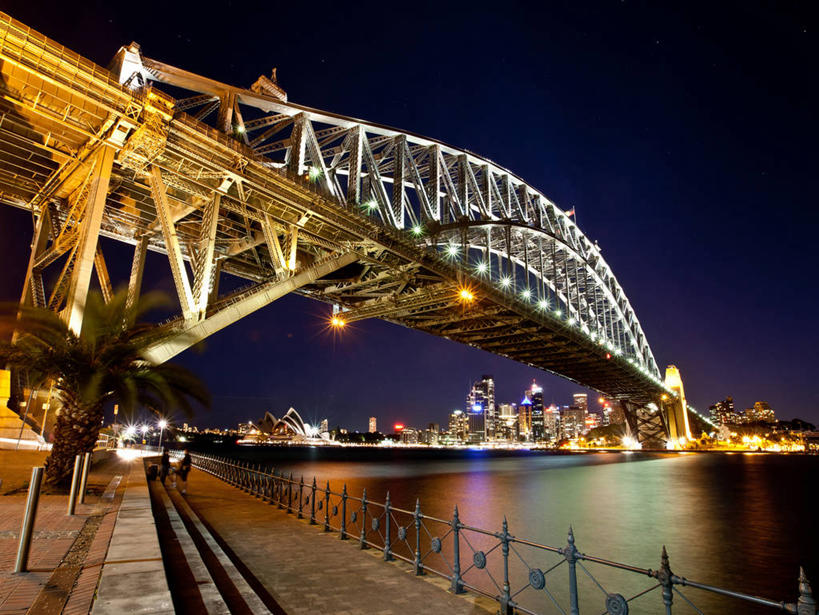 无人,横图,室外,夜晚,度假,河流,美景,水,城市风光,城市,建筑,悉尼歌剧院,澳大利亚,景观,桥,联系,娱乐,拱桥,地标建筑,享受,休闲,景色,放松,运输,摄影,照亮,悉尼,新南威尔士,彩图,旅行,悉尼港桥