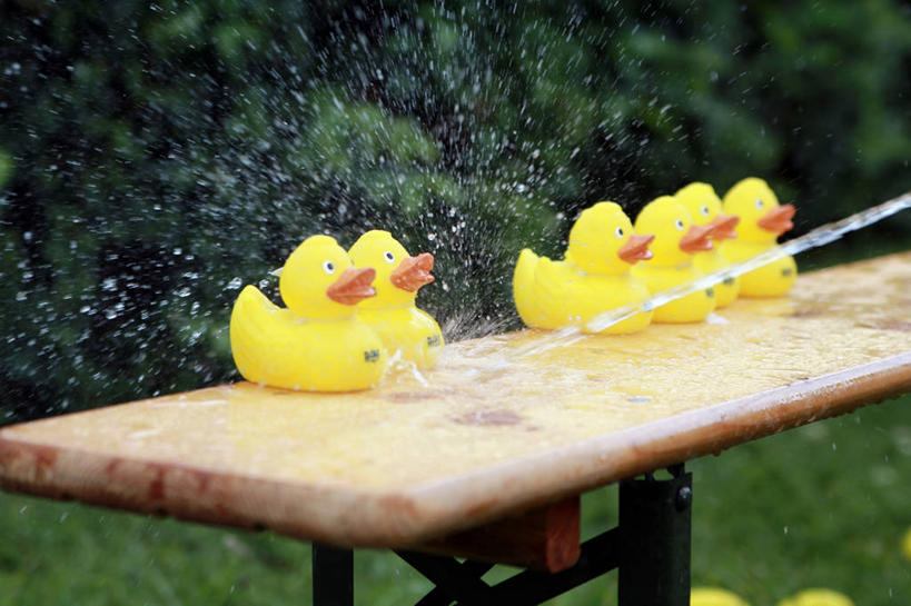 无人,横图,室外,白天,游戏,射击,水,玩具,德国,喷,溅,鸭子,塑胶,玩,娱乐,黄色,休闲,橡胶,童年,益智,摄影,活动,发泄,消遣,智力,橡胶制品,宣泄,打靶,橡胶小鸭,橡皮小鸭,玩耍,嬉戏,彩图