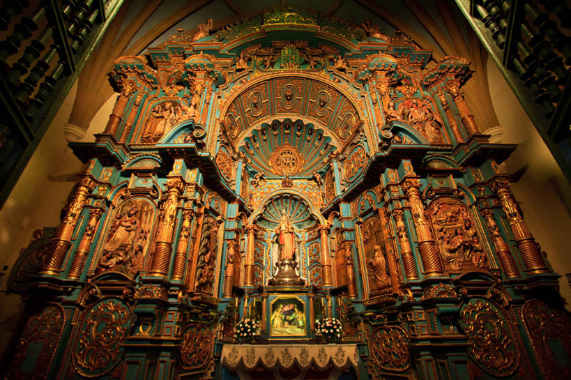 无人,教堂,横图,室内,仰视,秘鲁,雕像,摄影,宗教,基督教,宗教建筑,彩图,低角度拍摄