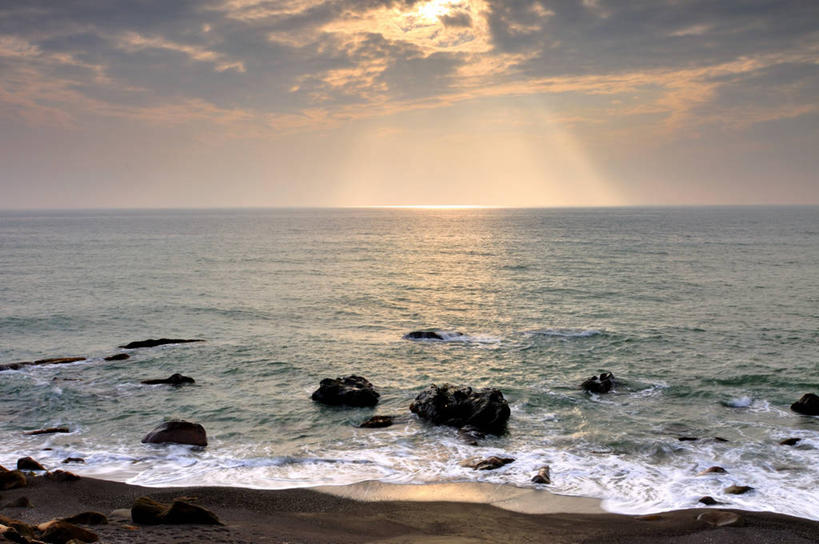 无人,横图,室外,海浪,海洋,美景,日落,水,台湾,景观,水平线,云,风景,自然,波浪,景色,摄影,宁静,自然风光,屏东县,海滩,岩石,彩图