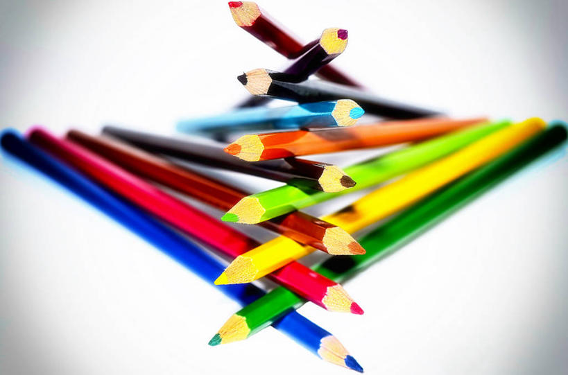 无人,横图,特写,白色背景,巴基斯坦,堆叠,排列,铅笔,摄影,多样,想法,美术工艺,拉合尔,彩图,影棚拍摄,彩色铅笔,晕影