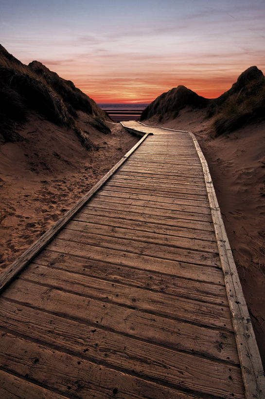 无人,竖图,室外,海洋,日落,山脉,英国,木制,沙子,水平线,云,风景,自然,摄影,木板路,宁静,海滩,彩图