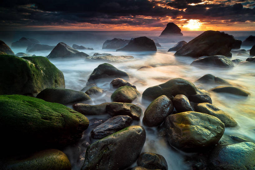 无人,横图,室外,长时间曝光,海浪,美景,日落,葡萄牙,景观,水平线,云,苔藓,天空,小溪,自然,黄昏,景色,摄影,宁静,自然风光,马德拉,大西洋群岛,岩石,彩图