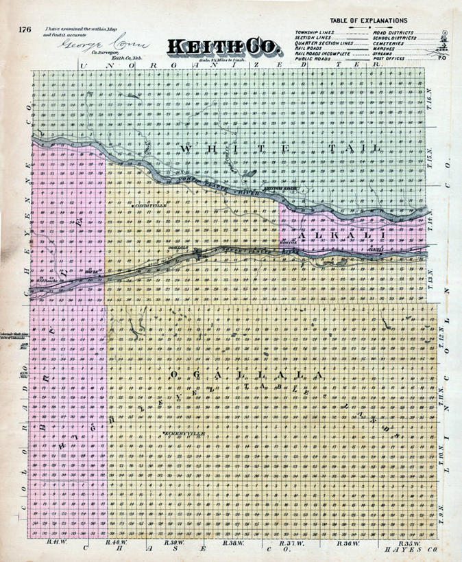 无人,竖图,地图,历史,古董,内布拉斯加,彩图