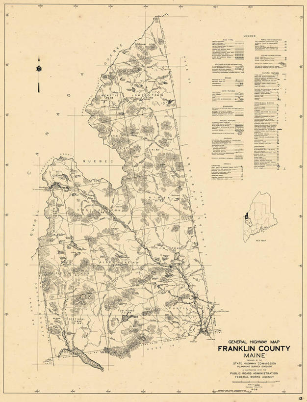 无人,竖图,地图,历史,古董,缅因州,彩图