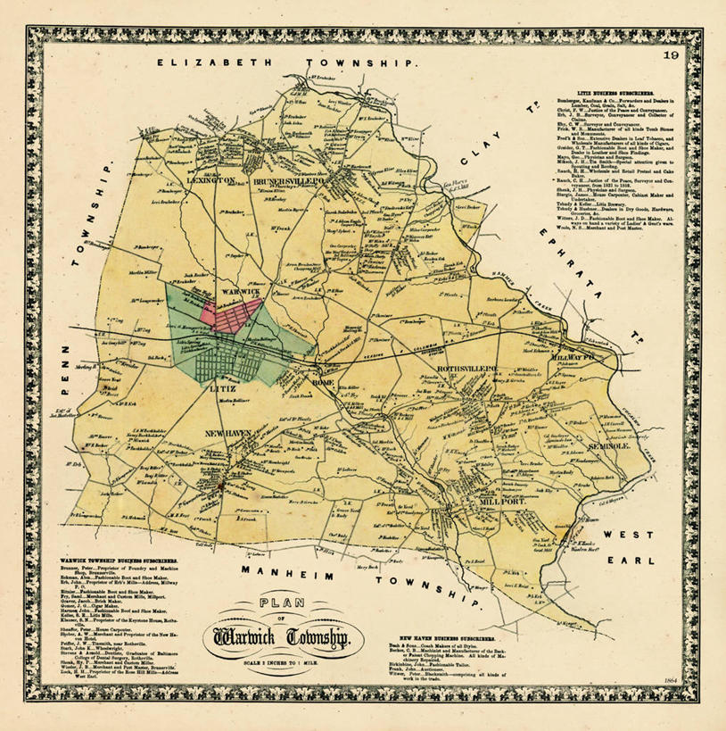 无人,竖图,地图,正方形,历史,古董,宾夕法尼亚,彩图