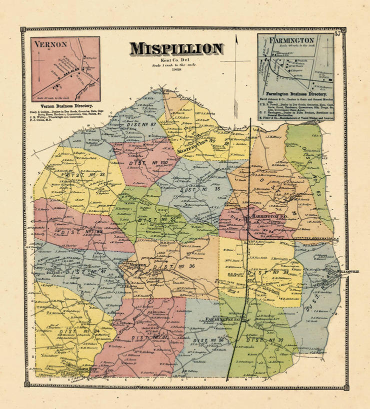 无人,竖图,地图,城镇,历史,古董,特拉华,彩图