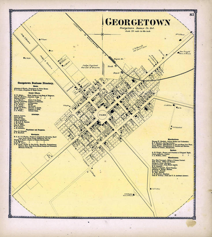 无人,竖图,地图,城镇,历史,古董,特拉华,彩图