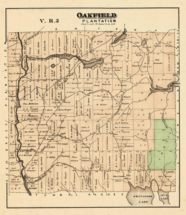 无人,竖图,地图,历史,古董,缅因州,彩图