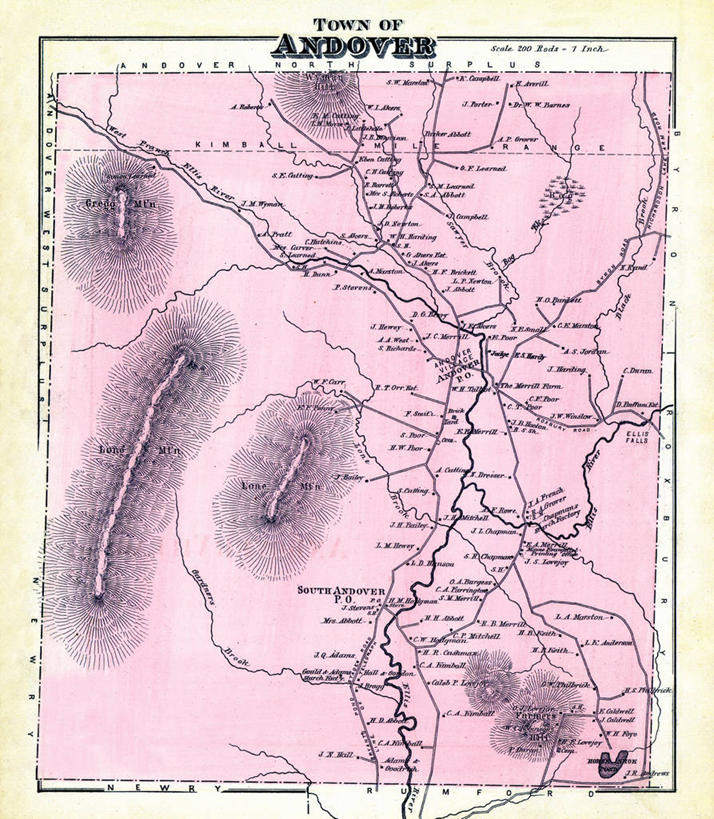 无人,竖图,地图,历史,古董,缅因州,彩图