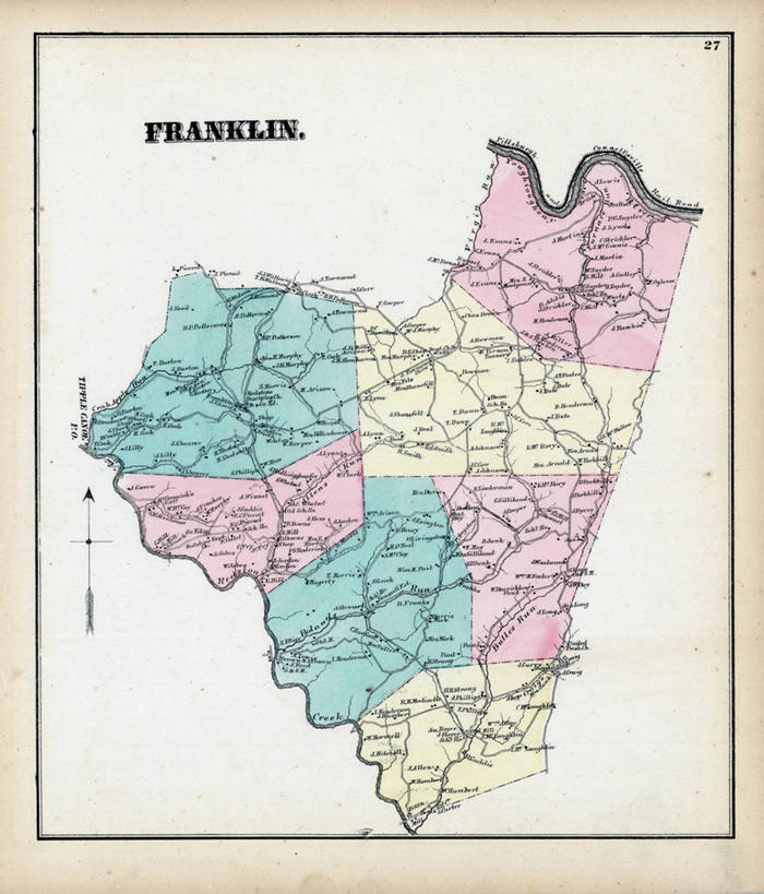 无人,竖图,地图,历史,古董,宾夕法尼亚,彩图,多义词