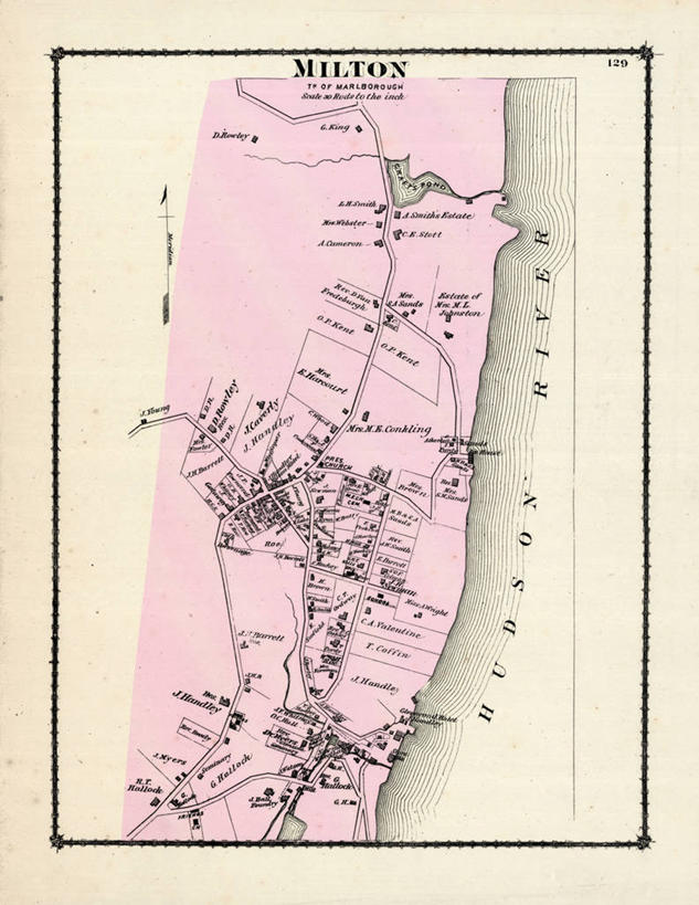 无人,竖图,地图,城镇,历史,古董,纽约州,彩图,阿尔斯特县