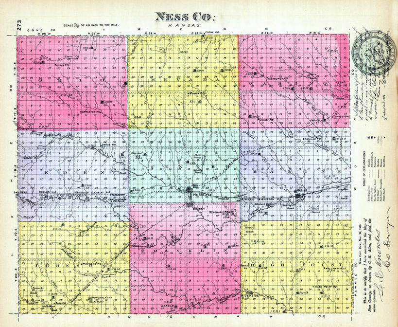无人,横图,地图,历史,古董,堪萨斯,彩图