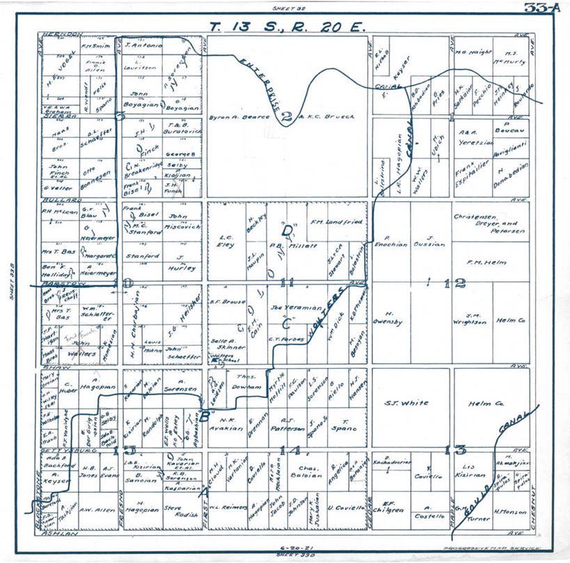 无人,横图,地图,正方形,历史,古董,加利福尼亚,弗雷斯诺县,彩图