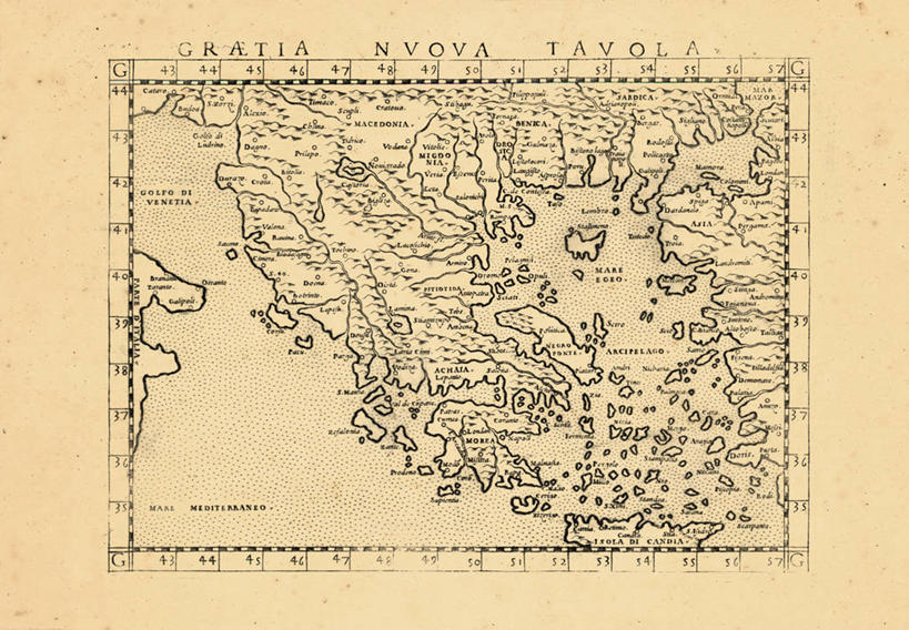 无人,横图,地图,希腊,欧洲,历史,古董,彩图